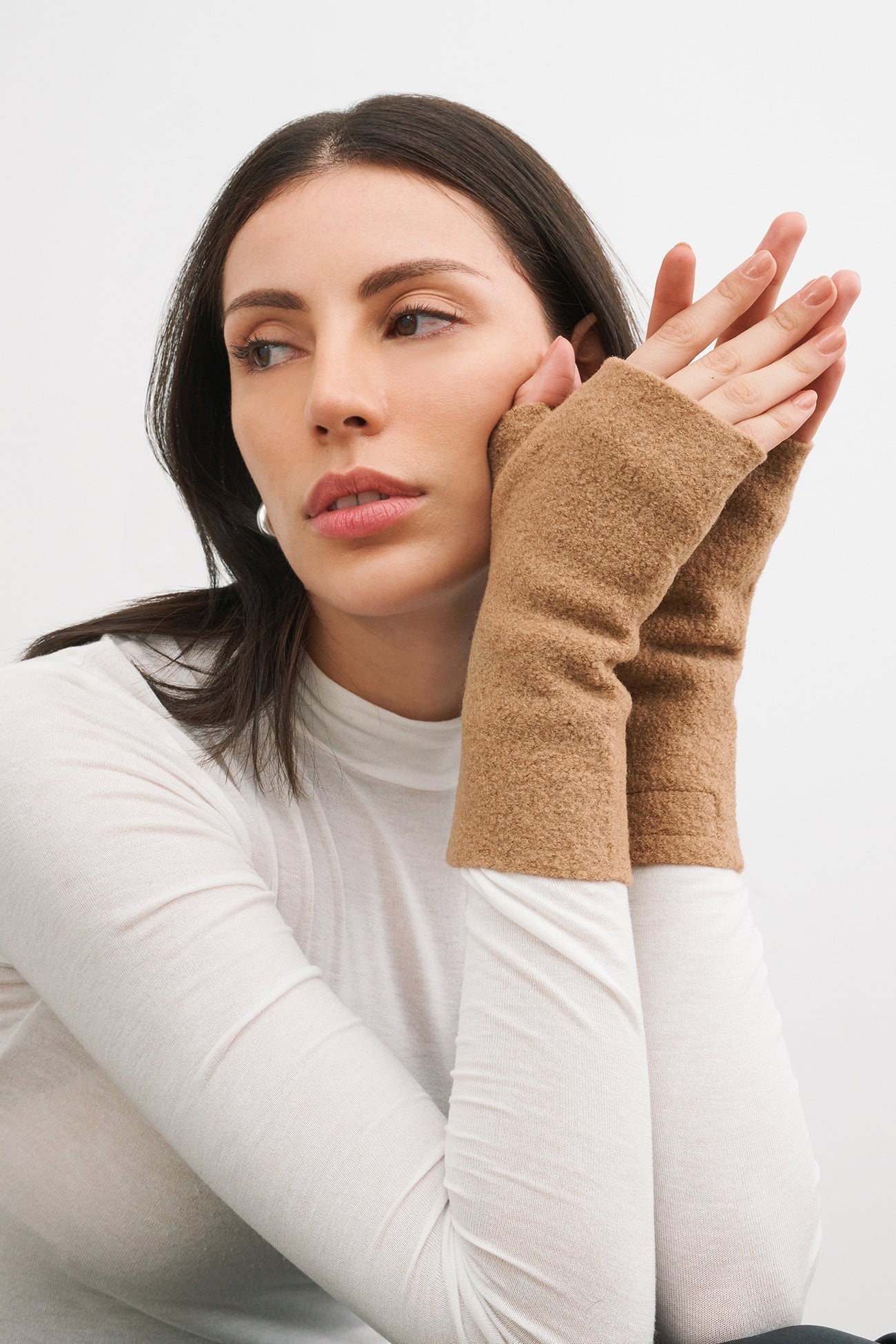 Camel Soft Knit Fingerless Gloves Eden Fingerless Gloves Marcella 9608