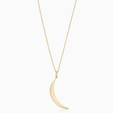 10k Gold Luna Pendant Necklace