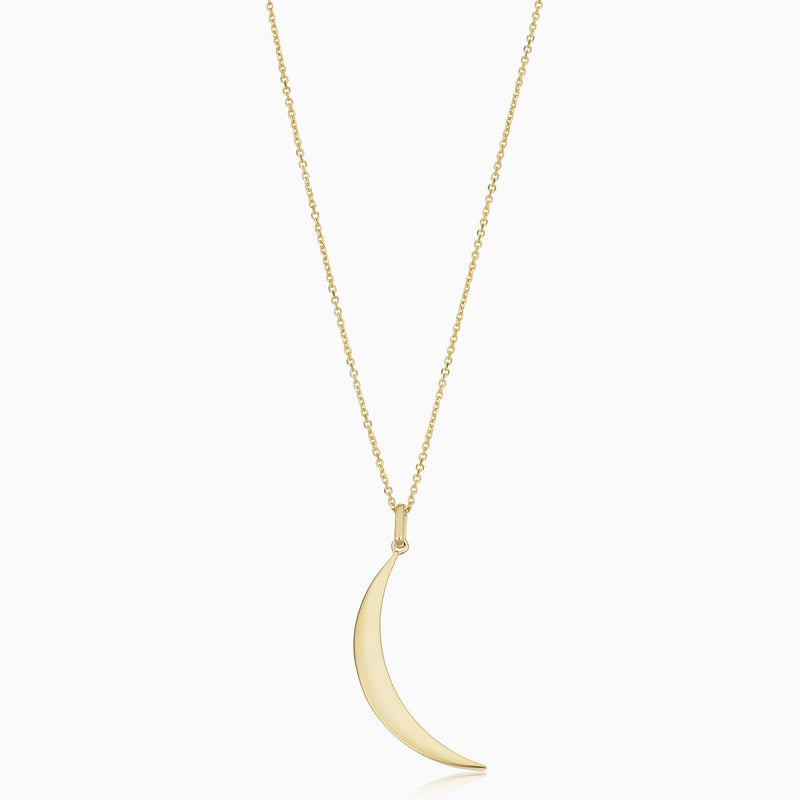 10k Gold Luna Pendant Necklace