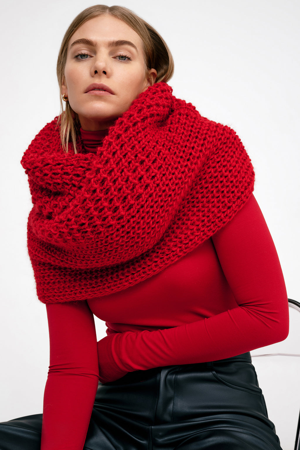 Red and Blue - Pure orders Cashmere Infinity Scarf, Loop Scarf, London Infinity Scarf