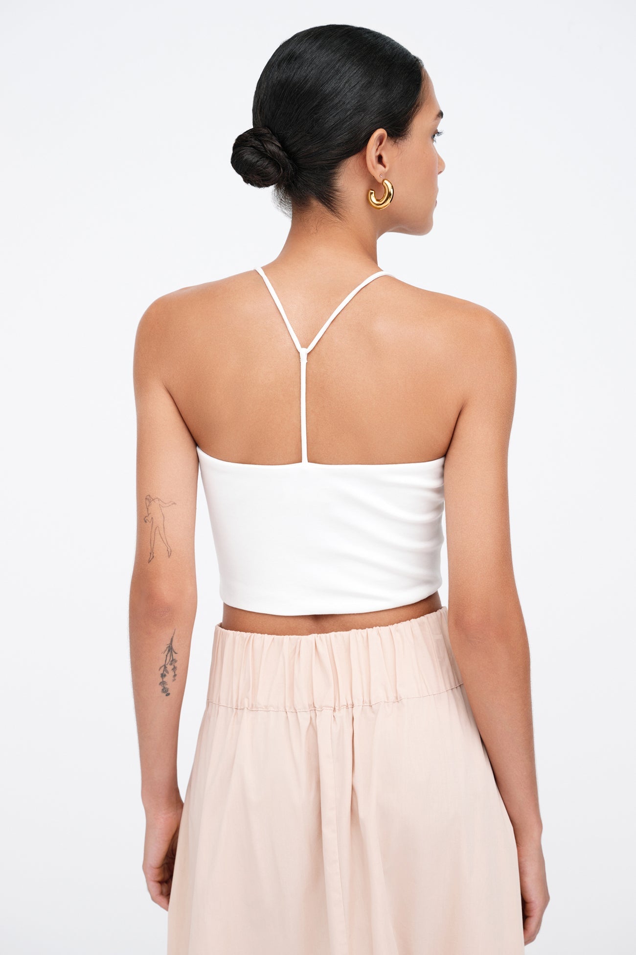 Beige Fitted Cropped Tank Bralette Top - Claire Bralette | Marcella