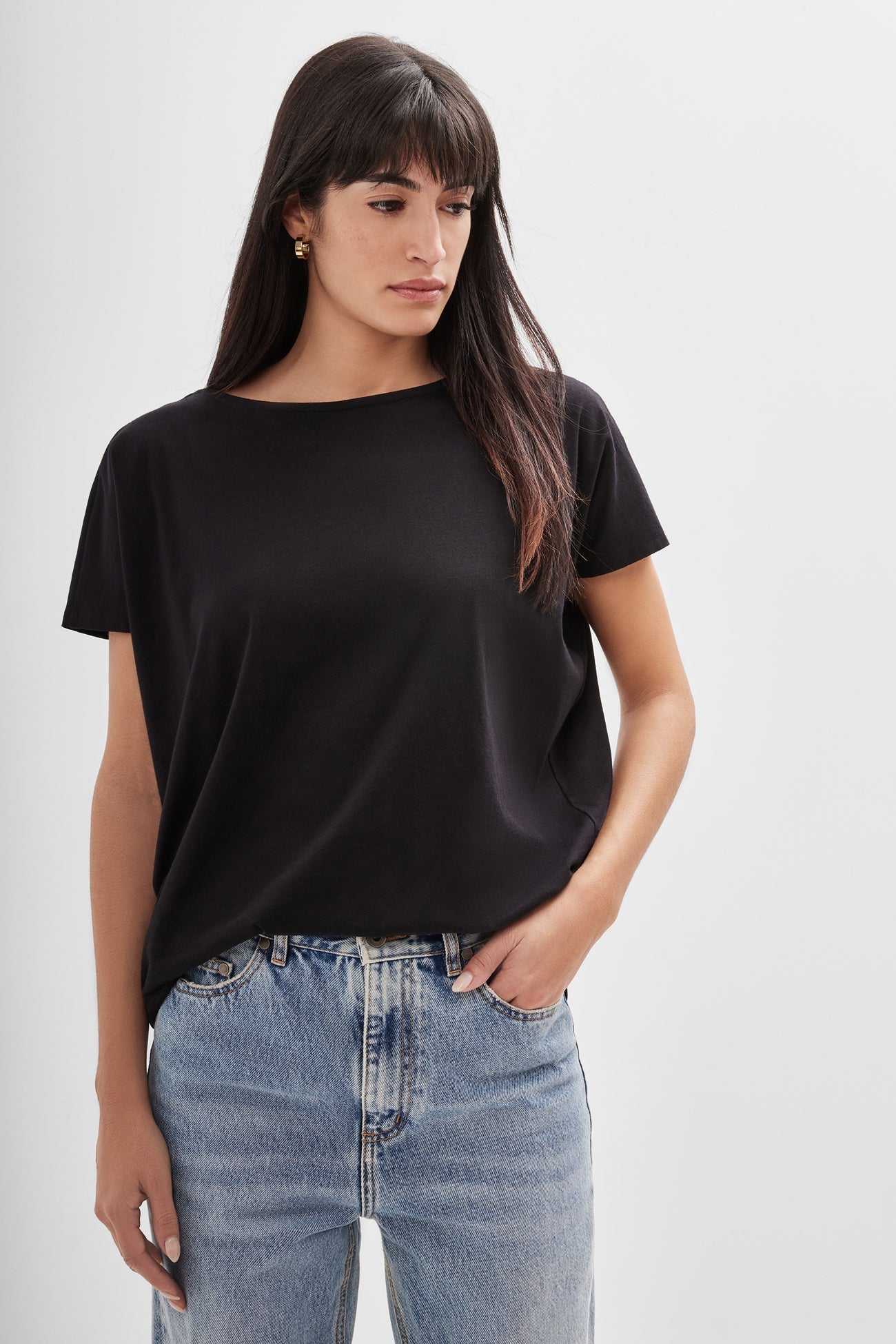 White Short-Sleeve Tee With Cutouts - Felix Top | Marcella