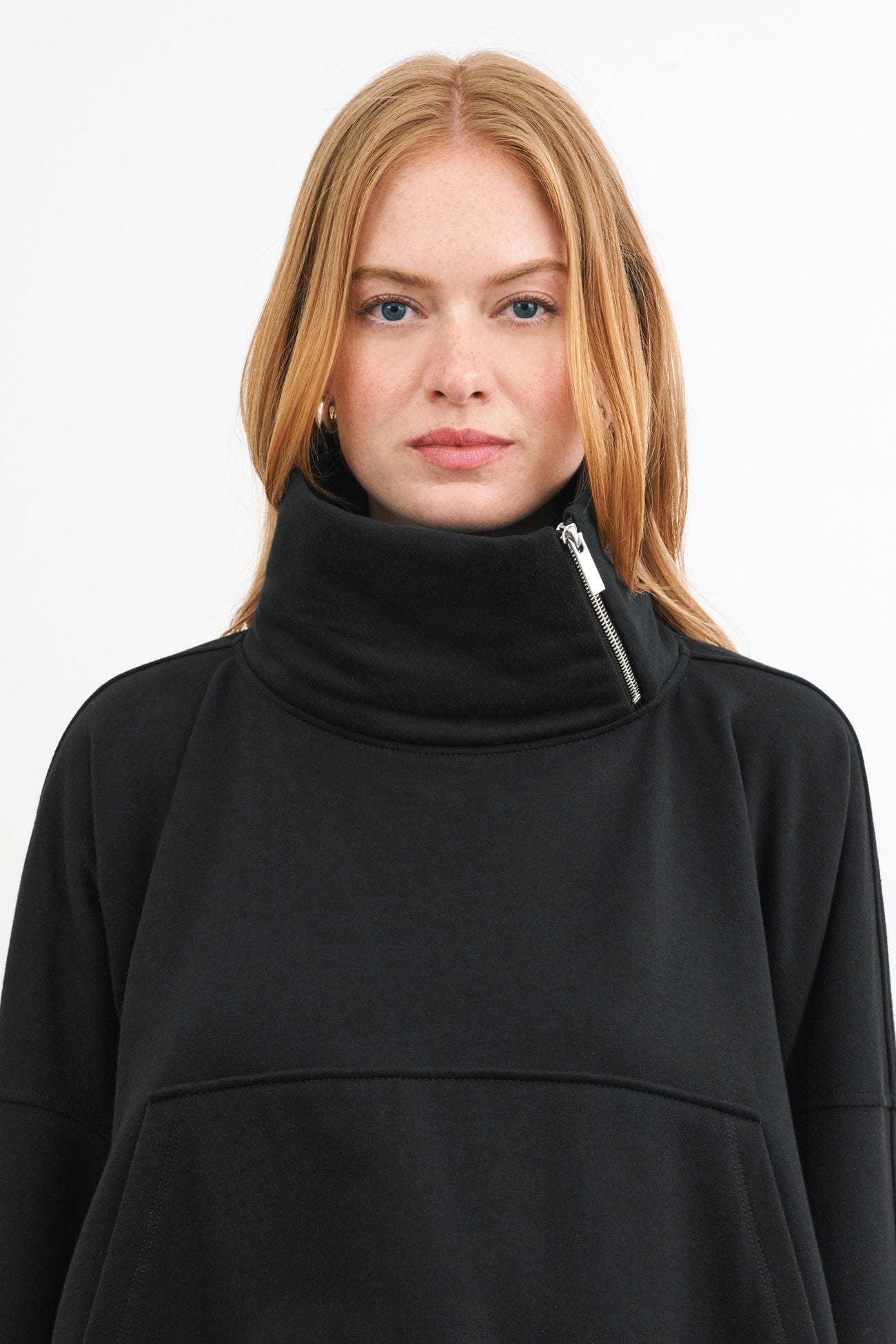 Olive High Neck Pullover Sweatshirt - Boerum Sweatshirt | Marcella