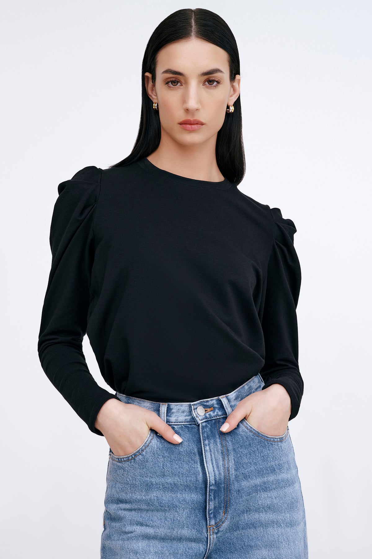 FINAL SALE Everyday hot Top, Black Casual Top, Women's Loose Blouse, Black Tunic Top, Rachel Blouse, Marcella - MB1200