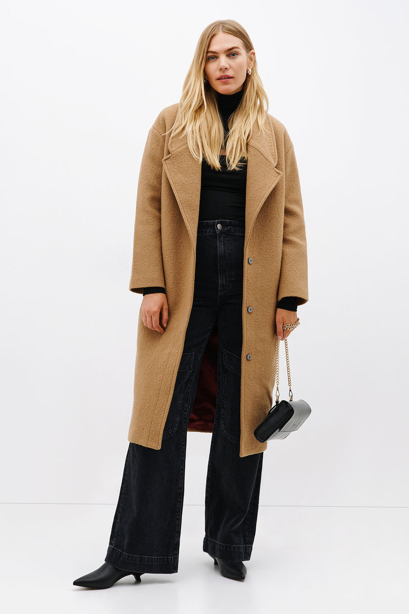 Camel wool deals winter coat