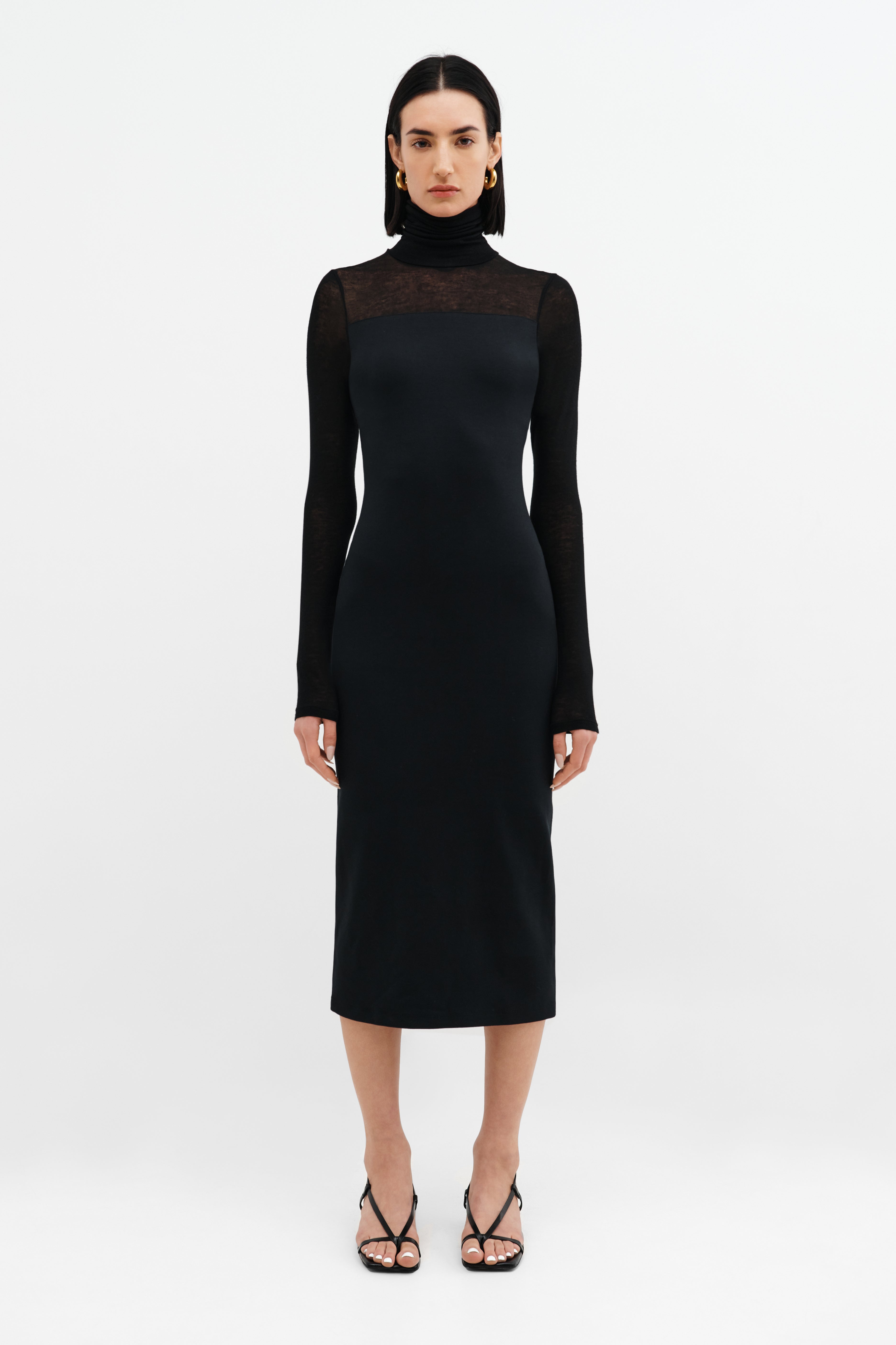 Black Classy Midi Dress - Marina Dress | Marcella