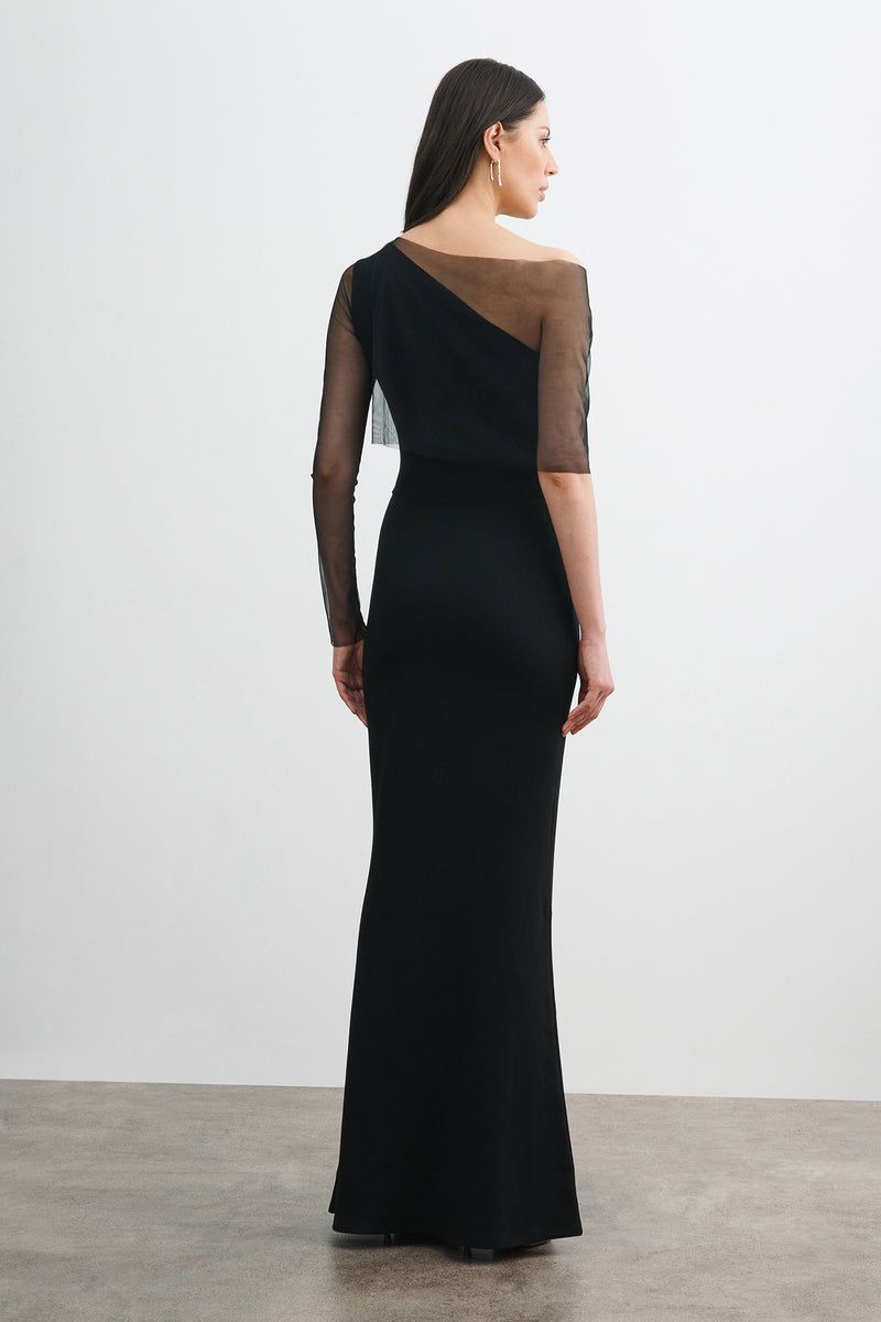 Valarie Black Mesh Slip Dress – Beginning Boutique US