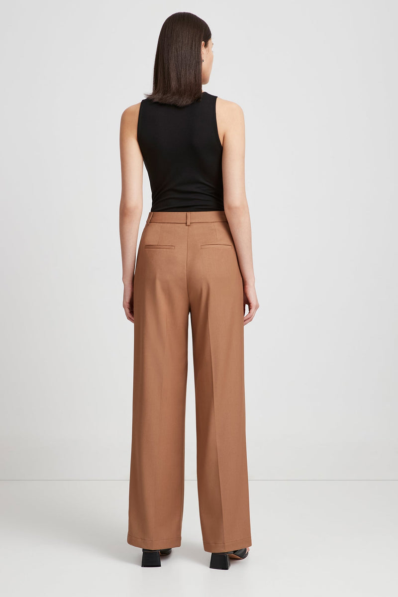 Petite Taupe Pleated Trousers - Petite Archie Pants