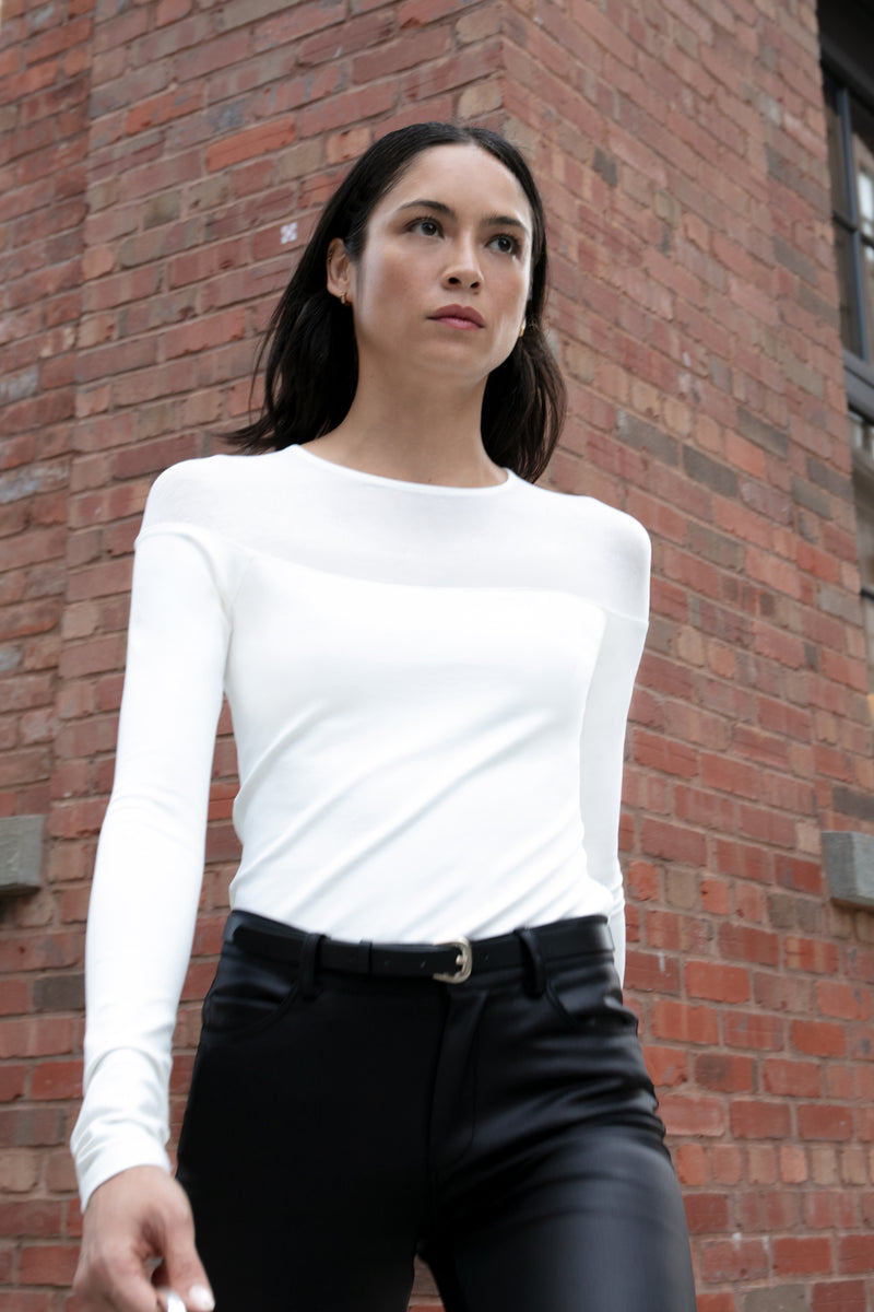Black Off The Shoulder - Pearl Top | Marcella Silhouette