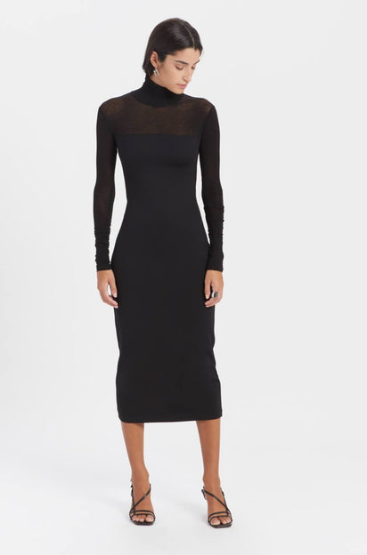 Black Classy Midi Dress - Marina Dress | Marcella