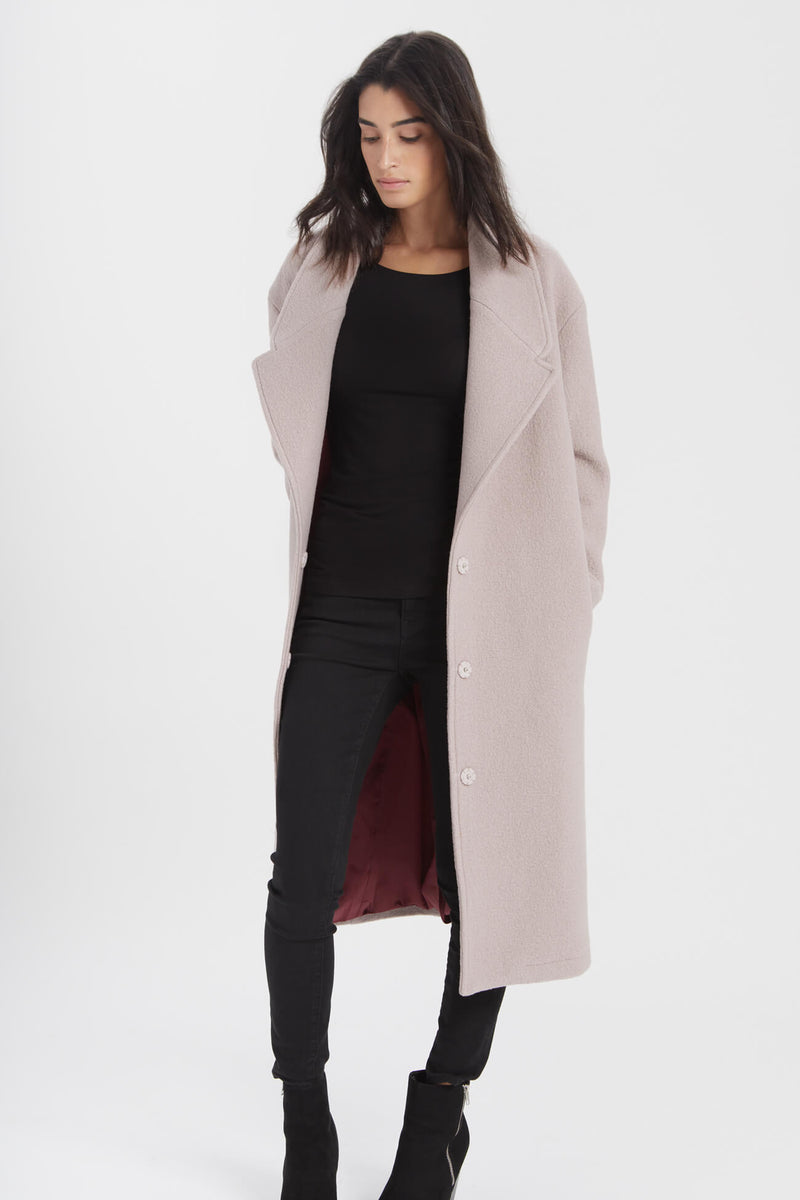 Oversized Pink Wool Winter Coat - Elizabeth Coat | Marcella