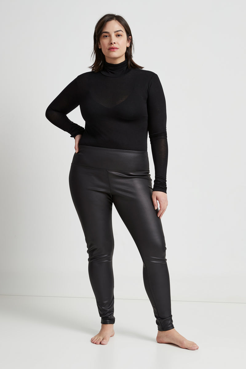 Italian Made Matte Silk Sheer Ultra X Shape Tights - Black