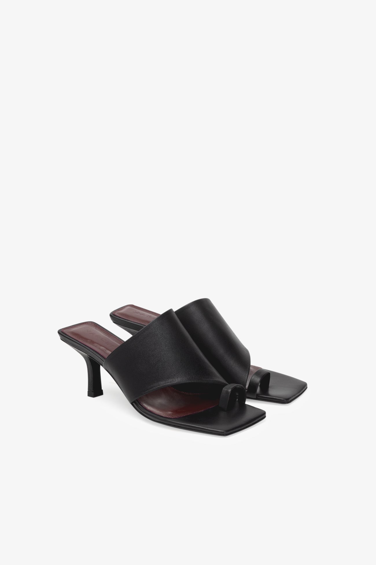 Black Square-Toe Shoes - Parker Sandals | Marcella