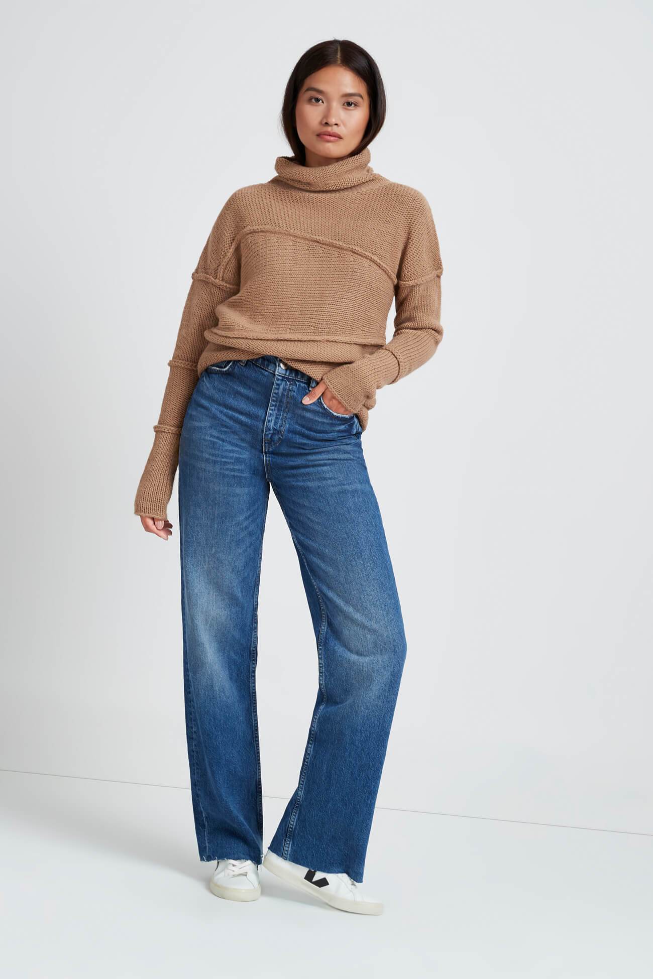 Chunky Camel Sweater Long Sleeves - Emily Sweater | Marcella