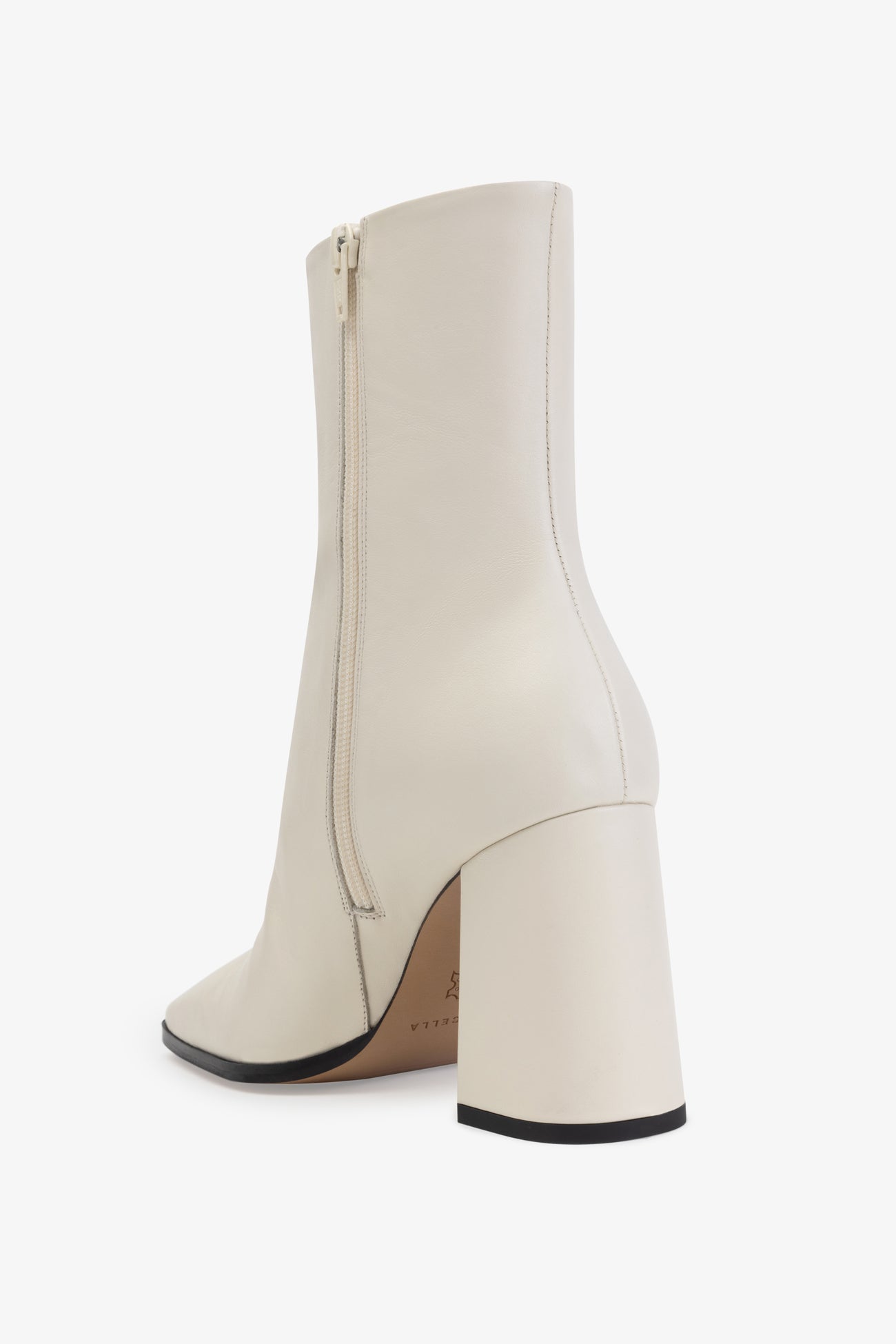 White Square Toe Boots - Joplin Block Heel Boots | Marcella