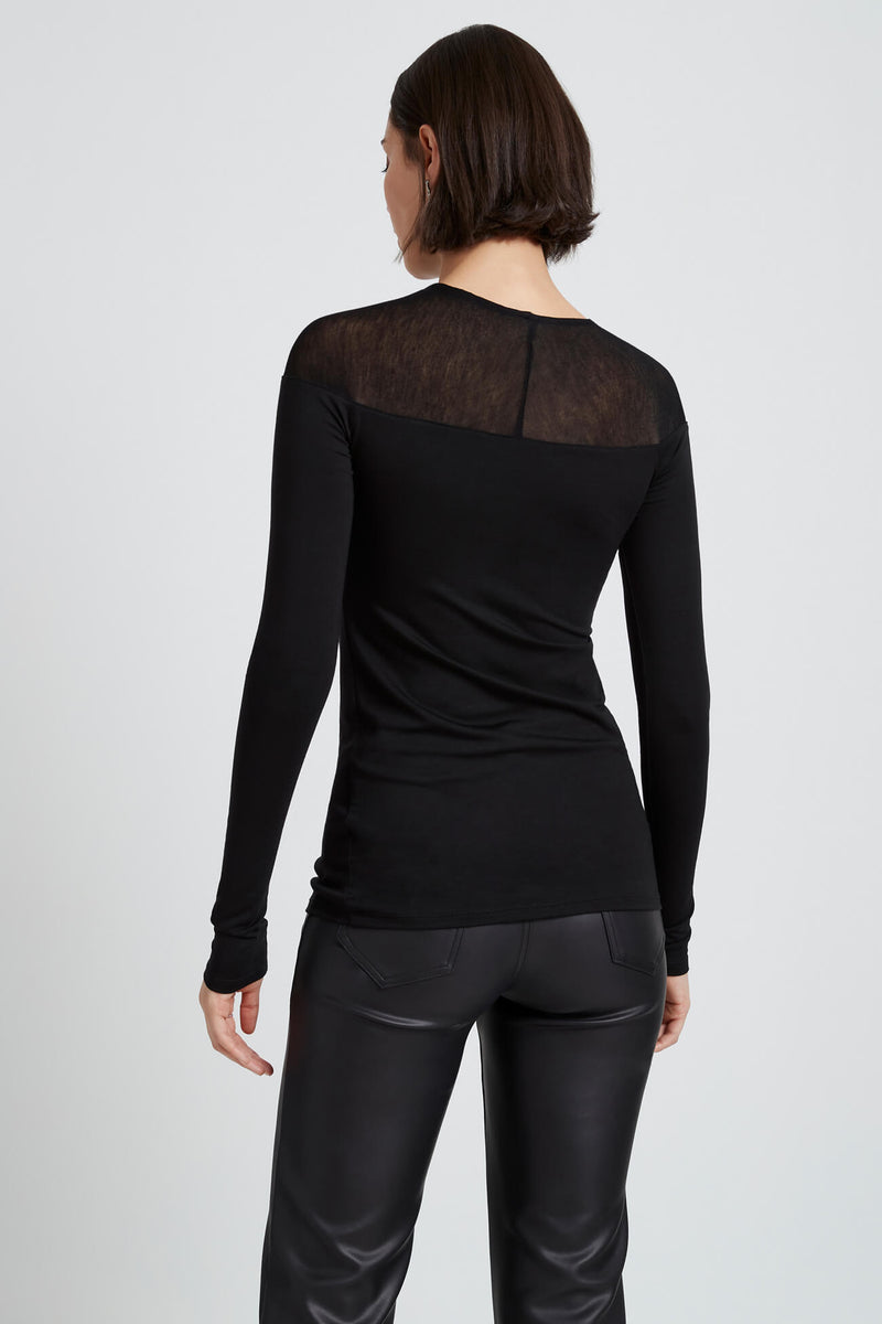 Black Silhouette Off Marcella | Pearl Shoulder - The Top
